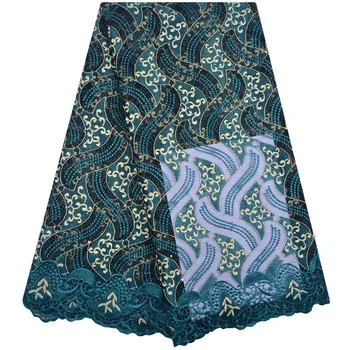 

2018 New Style French Net Lace Fabric 3D Flower African Tulle Mesh Lace Fabric High Quality African Lace Fabric Green 1251