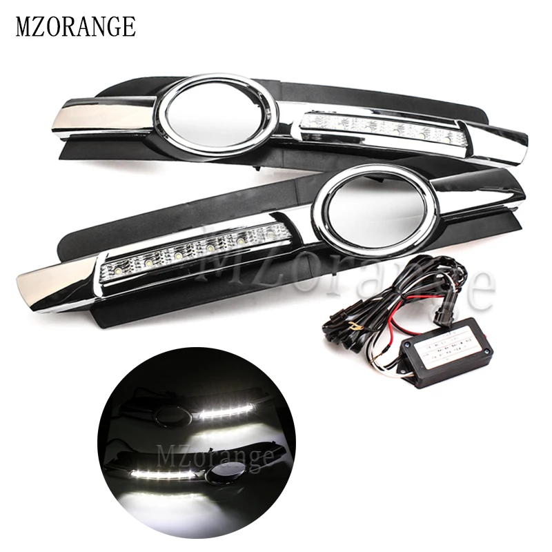 

MZORANGE For Audi A6 C6 2005 2006 2007 2008 No-error Daytime Running Light LED DRL fog lamp Driving Lamp DayLight White Light