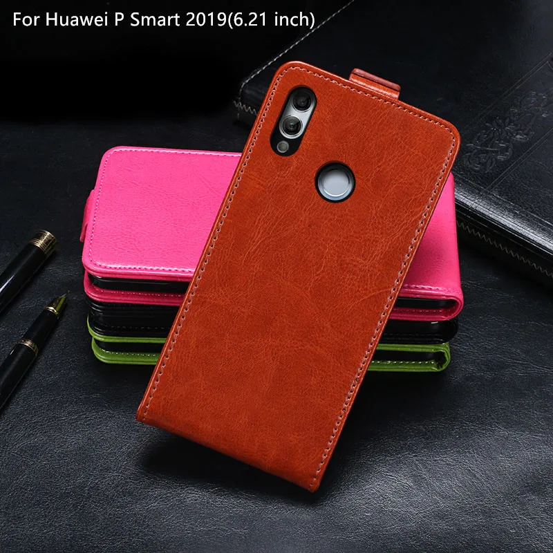 

For Huawei P Smart 2019 Case 6.21 inch Vertical Magnetic Flip PU Premium Leather Case For Huawei P Smart 2019 Cover Standing
