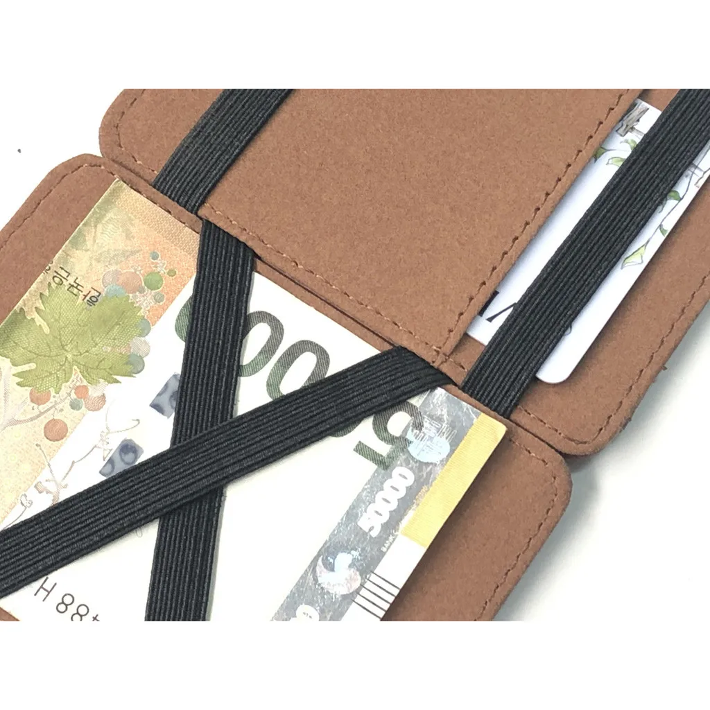 Модный мужской кожаный бизнес-держатель для карт, банковская карта, посылка, кошелек, 3 раза, застежка, ноль, кошелек, модный, повседневный# DX