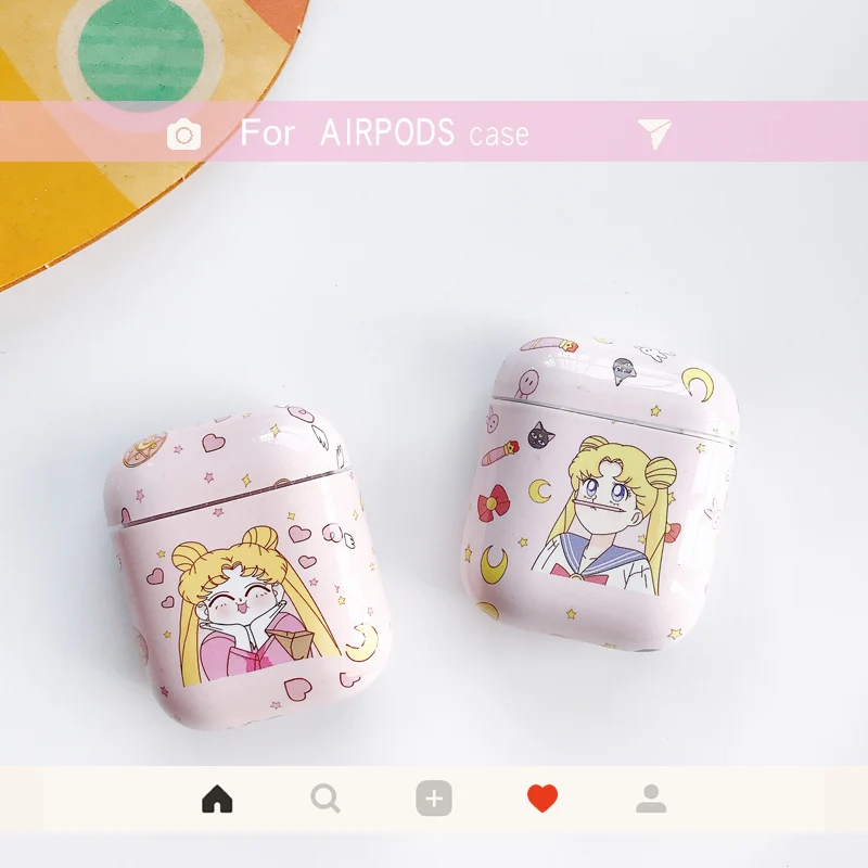 

Cartoon sailor moon hard case for Apple Airpods 1 case protective cover Bluetooth Wireless Earphone Case Charging Box case bags