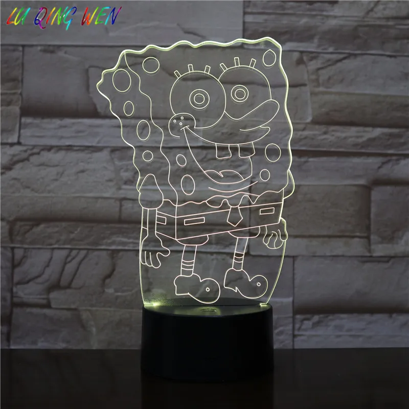 

SpongeBob SquarePants Led Night Light 3d Illusion Usb Touch Sensor Light Bedroom Decoration Kid Child Table Night Lamp SpongeBob