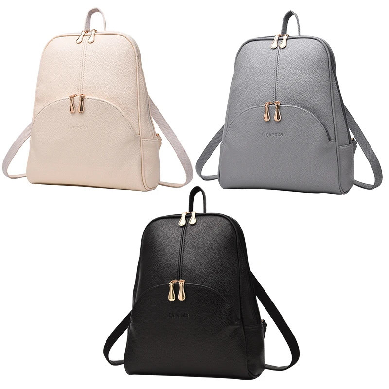 Nevenka Women Backpack Leather Backpacks Softback Bags Brand Name Bag Preppy Style Bag Casual Backpacks Teenagers Backpack Sac classy backpack