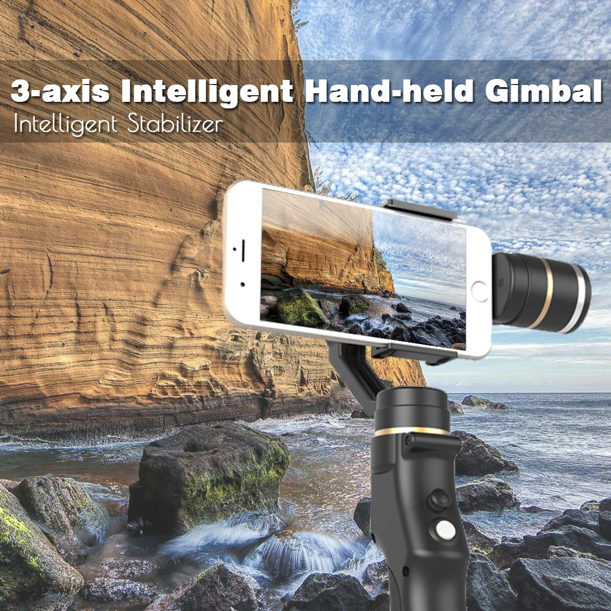 

3 Axis Gimbal Action Camera Handheld Stabilizer With Clip Holder for Gopro Camera Cell Phone Handheld Gimbal Stabilizers