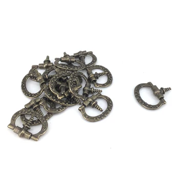 

50PCS Screw Thread Small Cabinet Drawer Knob Jewellery Box Pulls, Mini wooden cases cartoon box handle