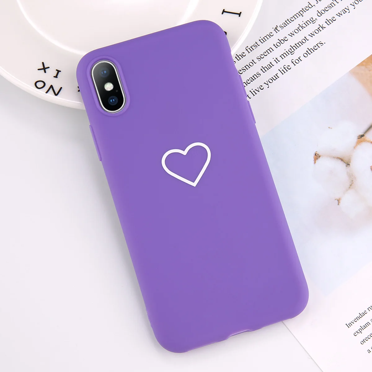 Lovebay Мягкий силиконовый чехол для телефона для пары Apple Iphone 11 Pro Max 8 7 6 6S Plus 5 5S SE XS Max XR X Love Heart TPU задняя крышка - Цвет: 7460PR
