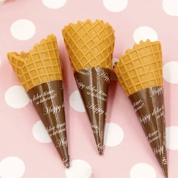 

Children Kid toy Kitchen Artificial Ice Cream Cone Prop Toy Fake Play Fun Food Replica Play for Children Play Food Baby Toys p38