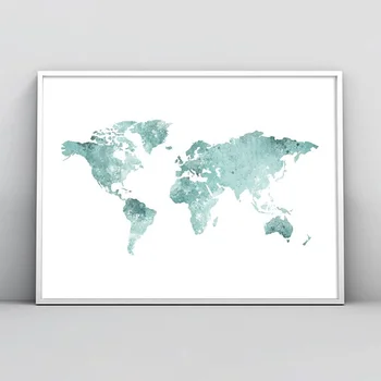 

Abstract World Map Nordic Posters And Prints Wall Art Canvas Painting Wall Pictures For Living Room Canvas Art Home Decoration