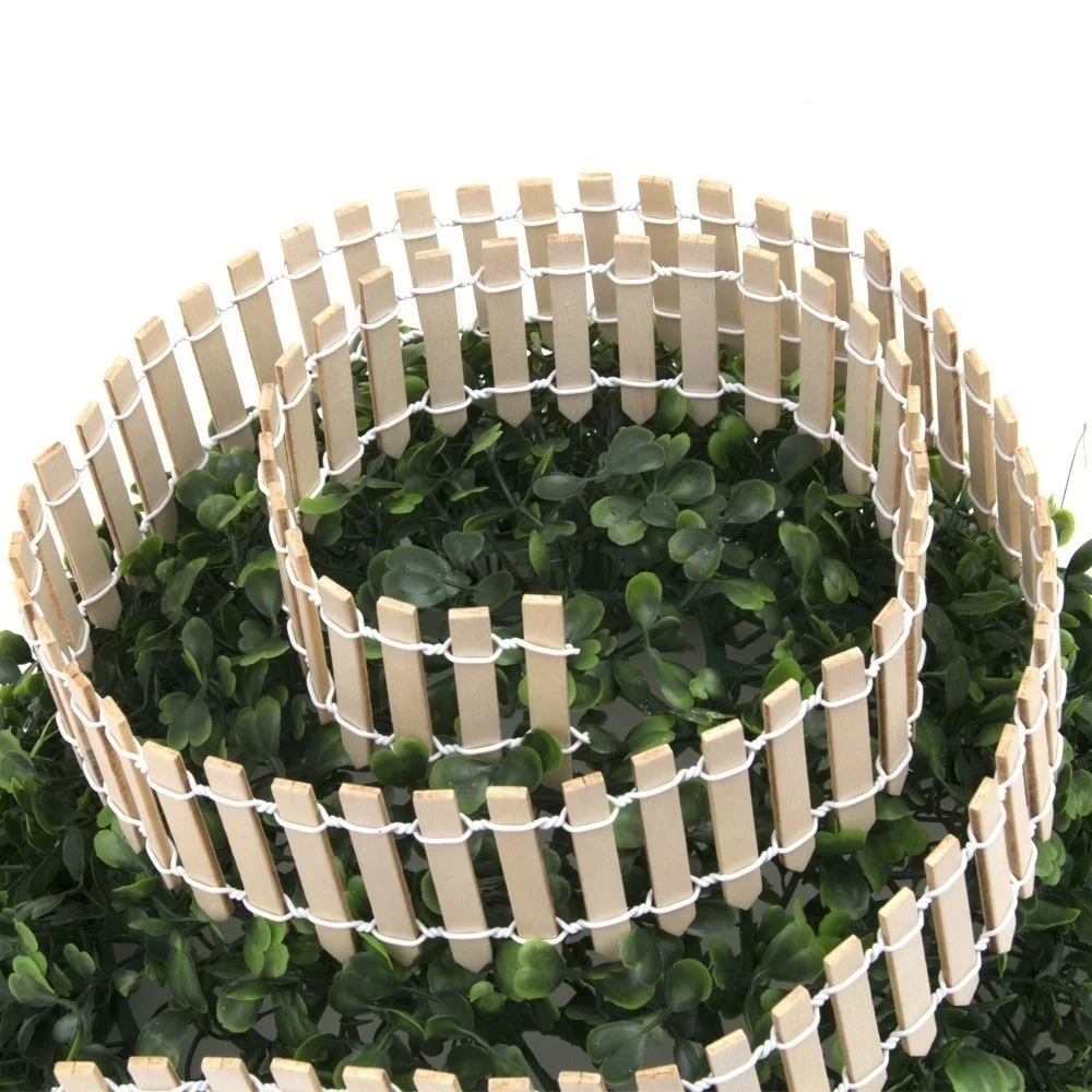 بونساي ديكور صغيرة الخشب سياج 100 سنتيمتر DIY دمية مصغرة الجنية حديقة مايكرو وعاء النبات الحديقة ديكور حلية