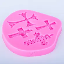 Cross Food grade fondant cake silicone mold