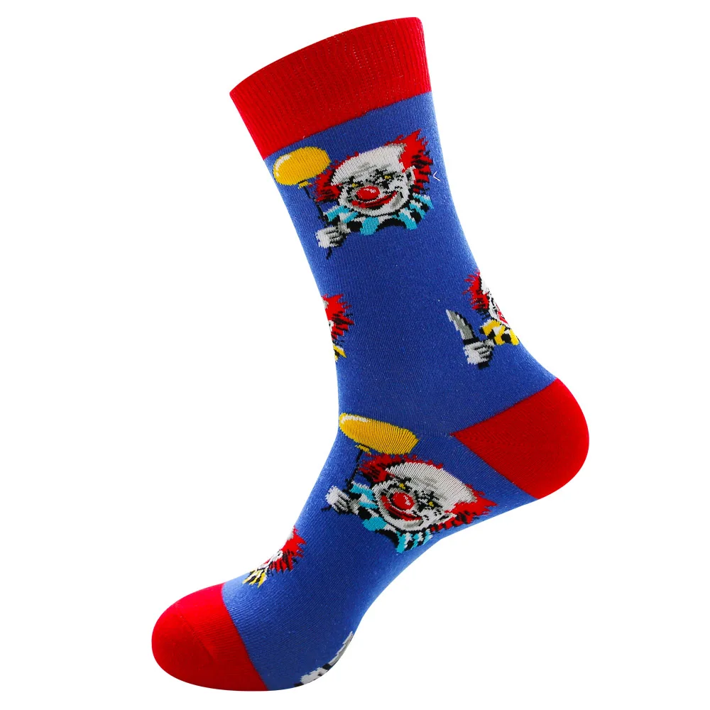 Новые модные мужские носки унисекс высокого качества, женские носки из чесаного хлопка с забавными животными и фруктами, мужские носки большого размера - Цвет: NO18
