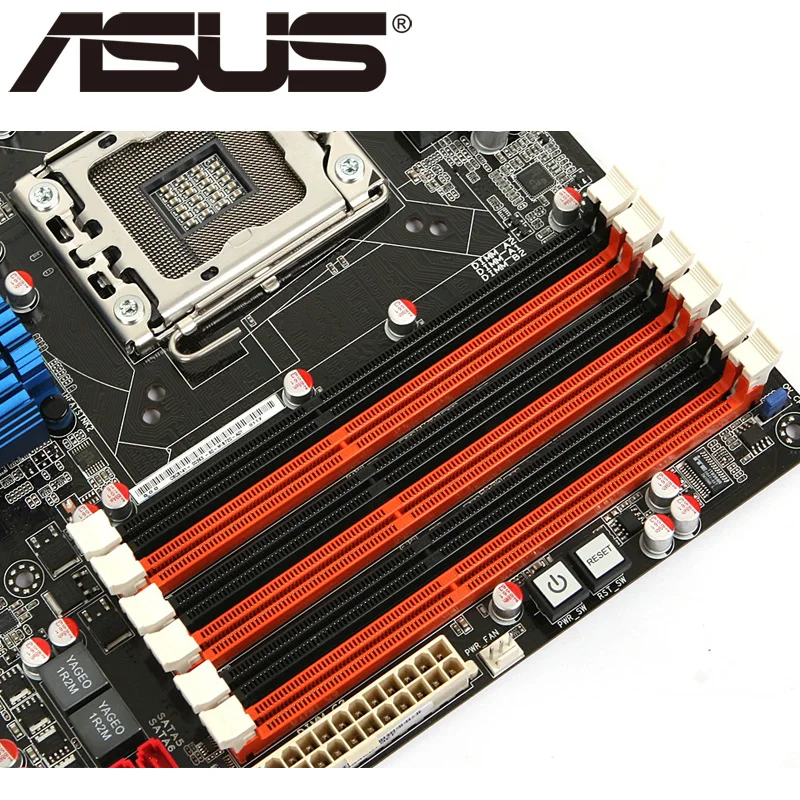 Настольная материнская плата Asus P6T X58 Socket LGA 1366 Core i7 Extreme DDR3 24G ATX UEFI биос оригинальная б/у материнская плата в продаже