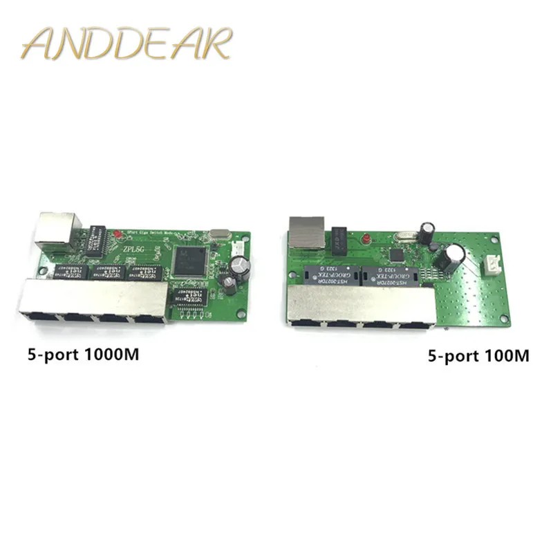 5-port Gigabit switch module is widely used in LED line 5 port 10/100/1000 m contact mini PCBA Motherboard | Электроника