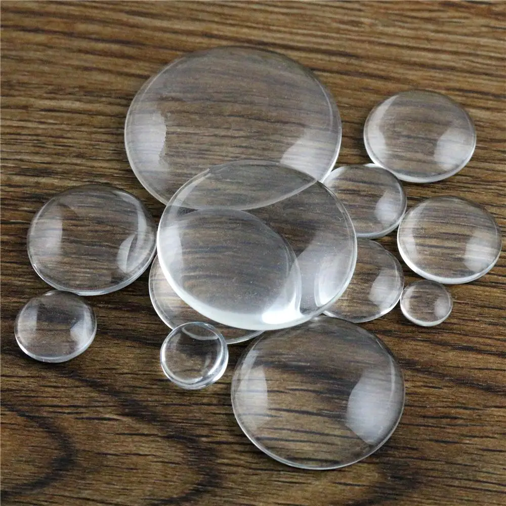 100pcs 20mm Clear Glass Cabochons Glass Domes Tray Pendant Cover  Transparent Clear Crystal Cabochon Cameo For Diy Jewelry Making - AliExpress