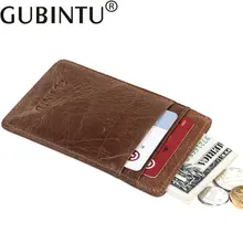 GUBINTU мужская визитница s из натуральной кожи Кредитная карта, RFID держатель для мужчин коричневый тонкий мужской чехол для карт тонкий держатель для карт s