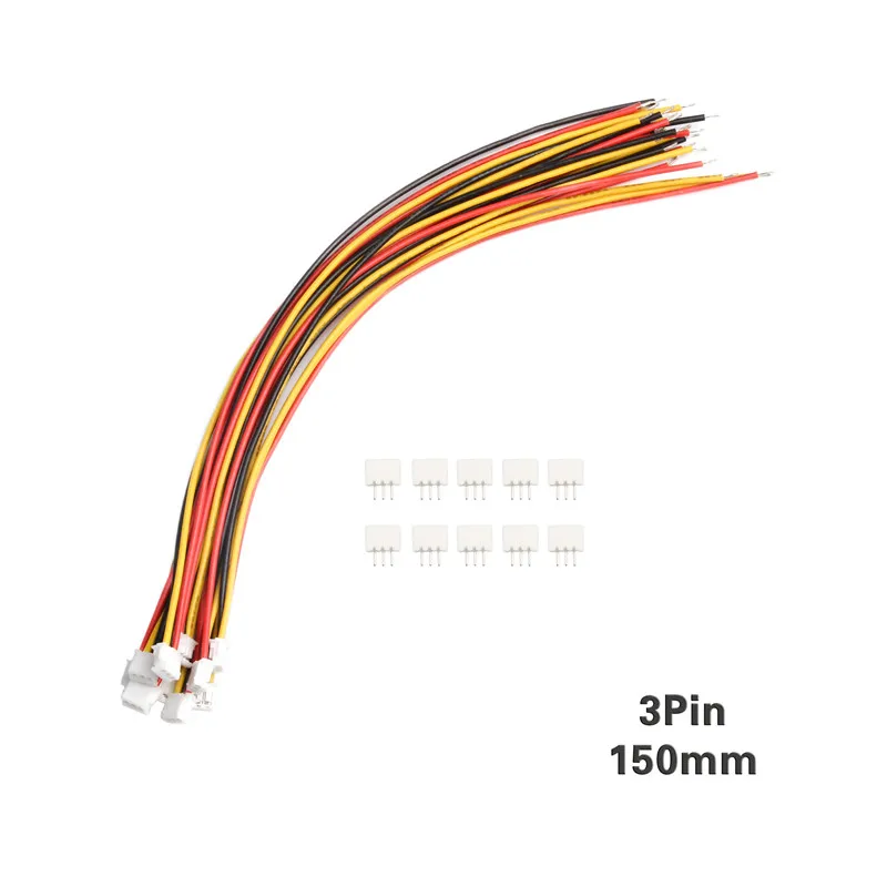 10 компл. 150 мм ZH-1.5 провода Кабельный соединитель DIY ZH-1.5 28AWG JST 2Pin-10Pin электронная линия одиночное соединение клеммные соединители - Цвет: 3Pin