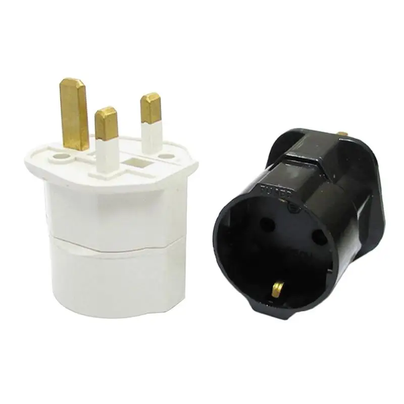 

EU To UK Plug 2 Pin To UK 3 Pin Plug Conversion Socket Adapter Plug With Erdung