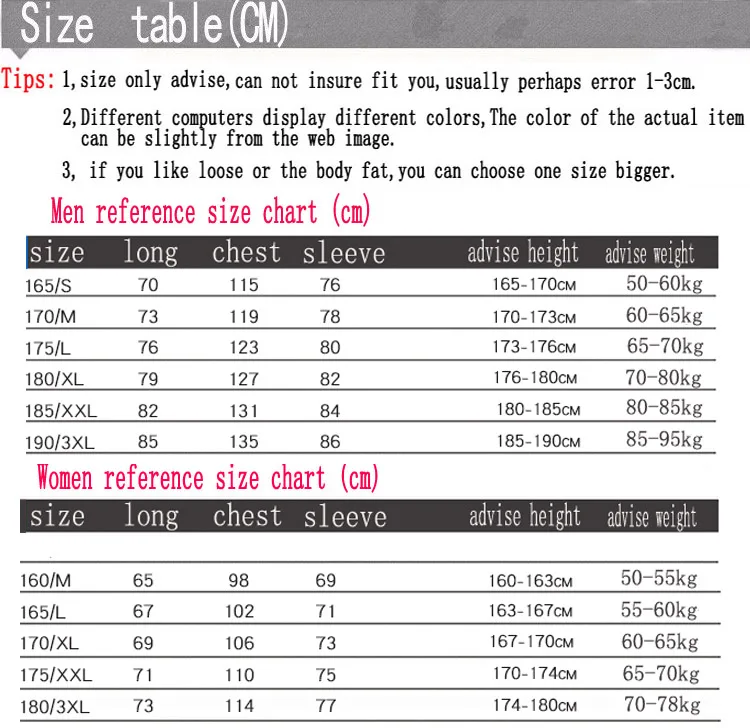 cmj-smtj2016071101 size table