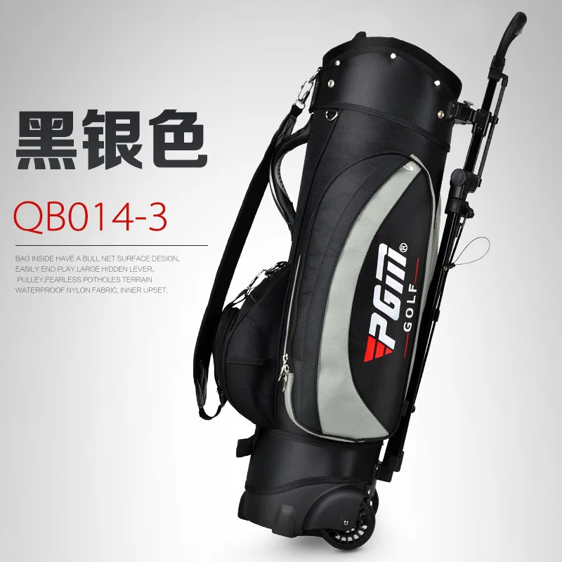 Qb014 جودة السلع قوس نمط pgm كرة الغولف الجديد مصمم حقائب الرجال حزمة اللباس 13 فرع تجلب golfbag البكرة
