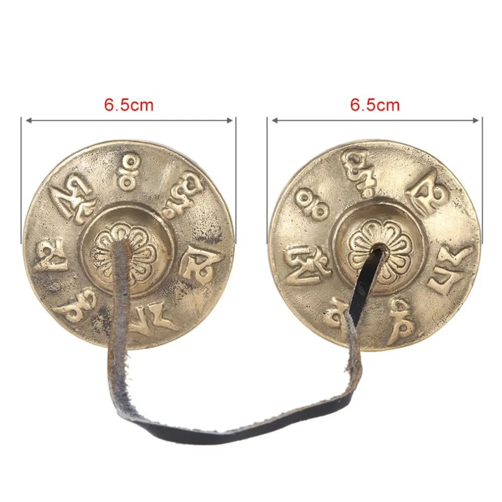 2.6in/6,5 cm Ручная тибетская медитация Tingsha тарелки колокол с буддийские восемь символы процветания Lucky символы