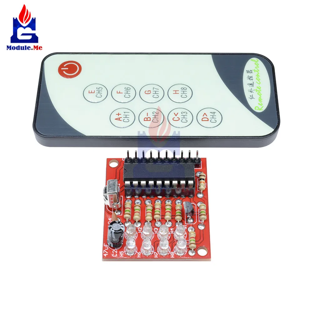 3-5 в 8 канальный ИК инфракрасный приемник плата реле задержки модуль вождения+ 9 ключей пульт дистанционного управления Передатчик самоблокирующийся контроллер