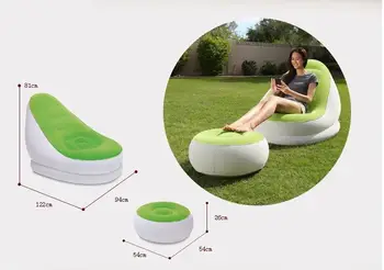 

pvc flocking dual-use inflatable sofa bed lazy support sofa folding air chair, good sleep tool in afternoon