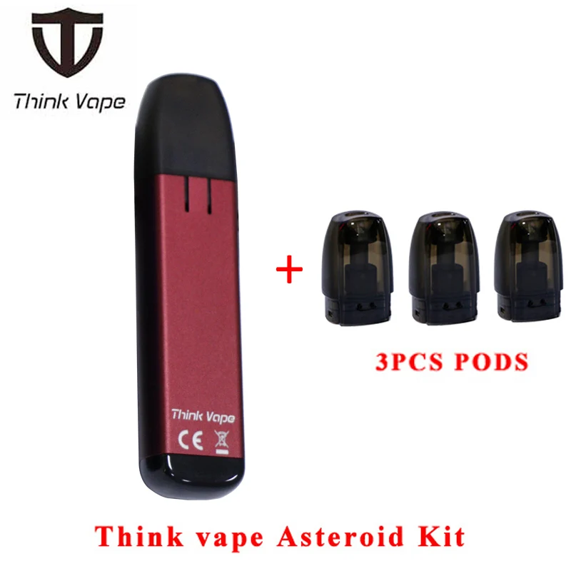 Электронная сигарета Think vape Asteroid Kit встроенный аккумулятор 420 мАч vape Pod система Vape комплект с картриджем 1,5 мл vs Justfog minifit - Цвет: red  with 3pods
