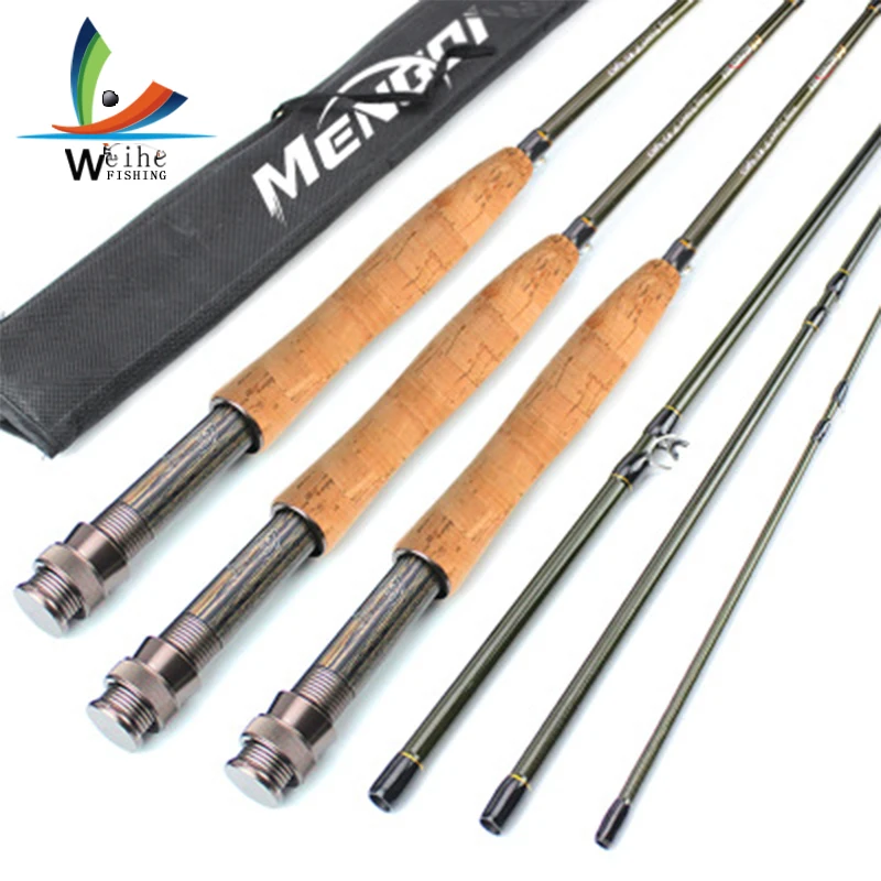 Carbon Fly Fishing Rod 2.7m 4 Section Fishing Rod Line Soft Cork Handle