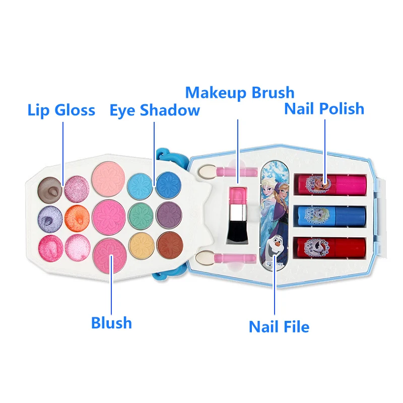 2019 Disney Frozen Child Baby Cosmetics Elsa Anna Princess Makeup Set Girl Pretend Play Toy Birthday Gift Toys For Girls