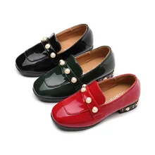Spring Autumn New Kid Shoes Girls Princess Childrens Leather Shoes For Student Black Shoes 3 4 5 6 7 8 9 10 11 12 13 14 15T