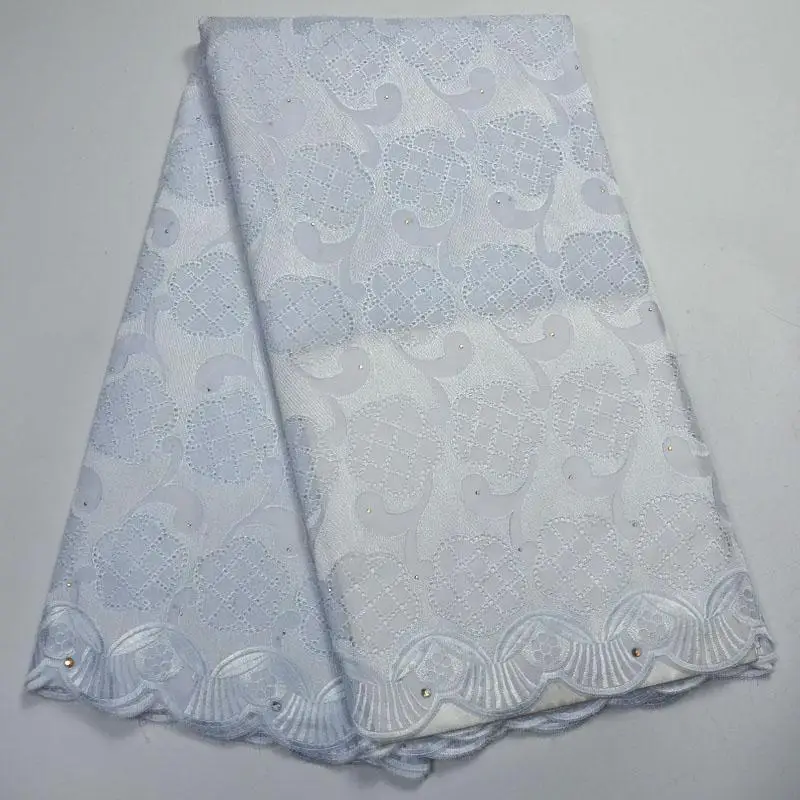 

Hot Sale African Cotton Swiss Voile Lace Fabric High Quality With Stones Swiss Voile Lace In Switzerland African Lace Fabric