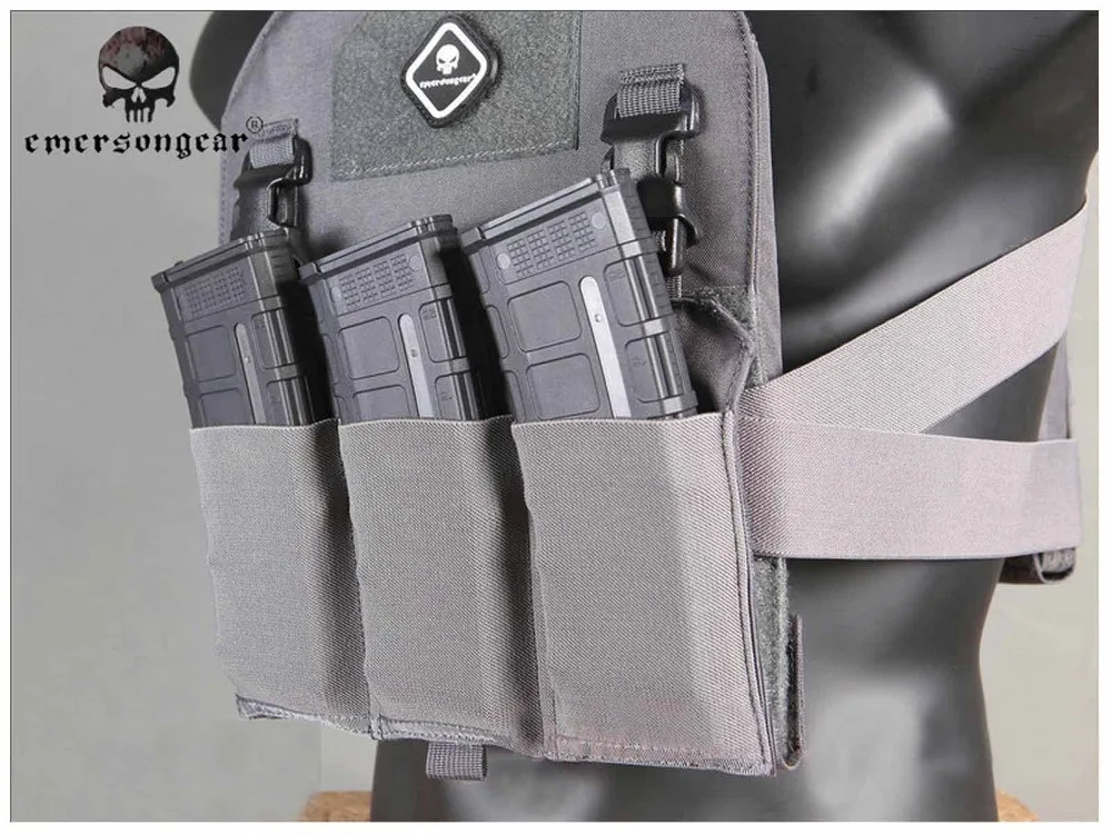 EMERSONGEAR резиновый стильный тройной журнал M4 боевой жилет Molle EM6408|Мешочки| |