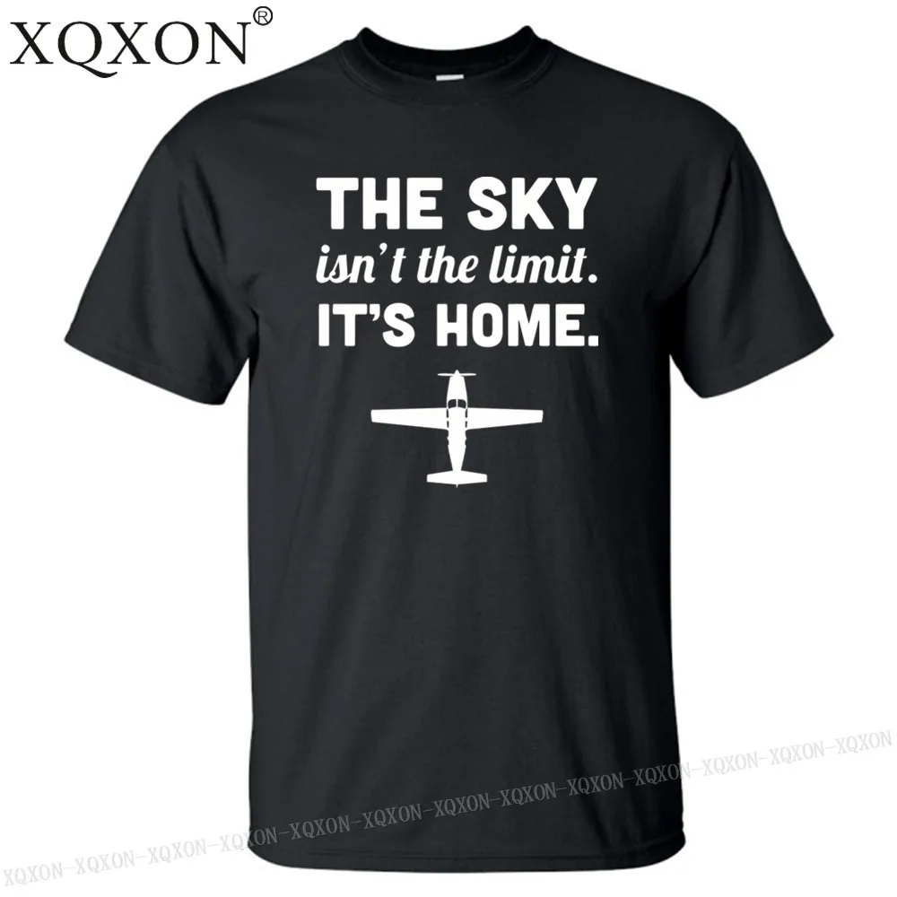New- the sky Is Not limit it's home смешной самолет пилот Цитата футболка дизайн печати