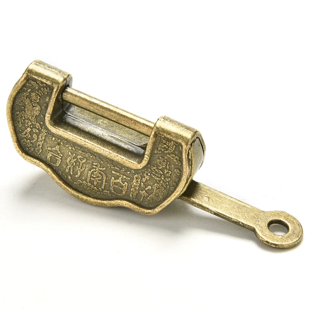 Chinese alt antikes altes Passwort Messing Stil Schloss Lock//Key YEC Ld