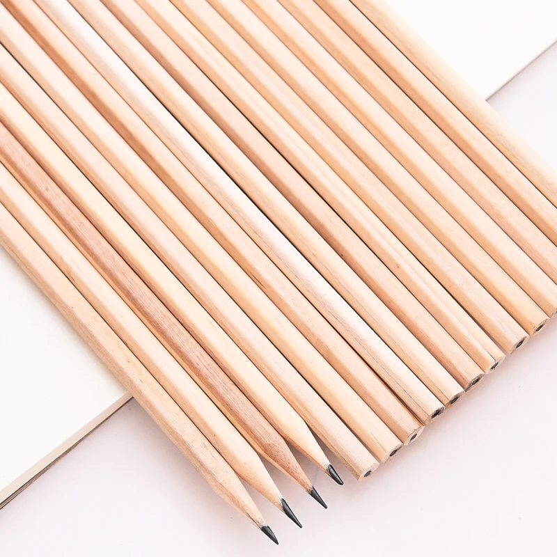 100pcs/ lot Natural Wood HB Hexagon Pencil Student Professional Non-toxic Standard Painting pencils Office Writing Stationery japanese pentel horse hair brush round head flat head professional painting watercolor pen safe non toxic pure horse hair