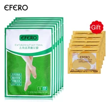Efero 6 пар пилинг ступней крем-маска для обновления кожи отличная чистка ног отшелушивающая маска для ног и дополнительный подарок 5 шт. Антивозрастная Золотая маска для глаз
