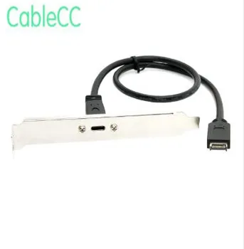 

USB 3.1 Front Panel Header to USB-C Type-C Female Extension Cable 40cm with Panel Mount Screw