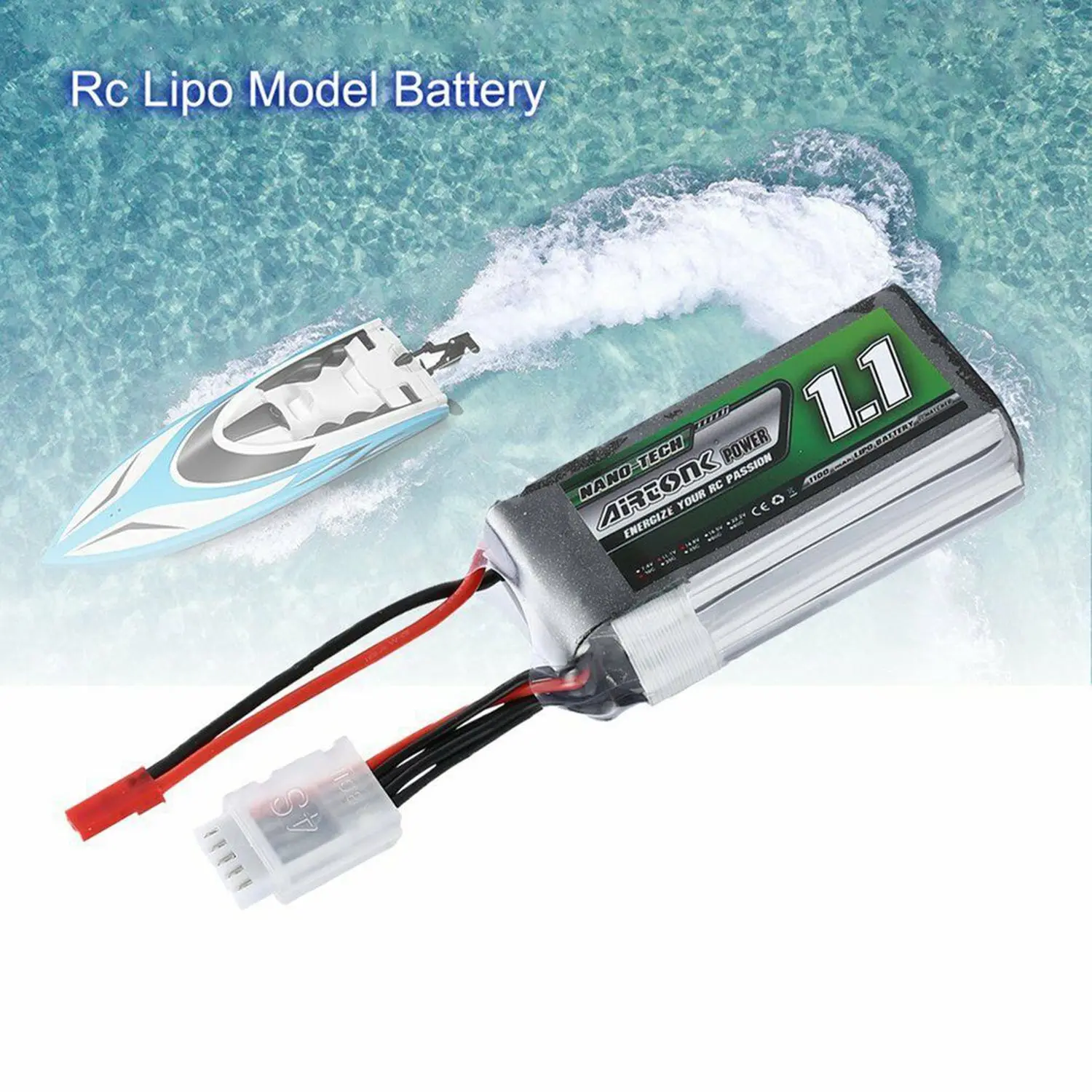 Airtonk 14,8 V 1100Mah 30C 4S 1P Lipo батарея Jst разъем для радиоуправляемого дрона автомобиля