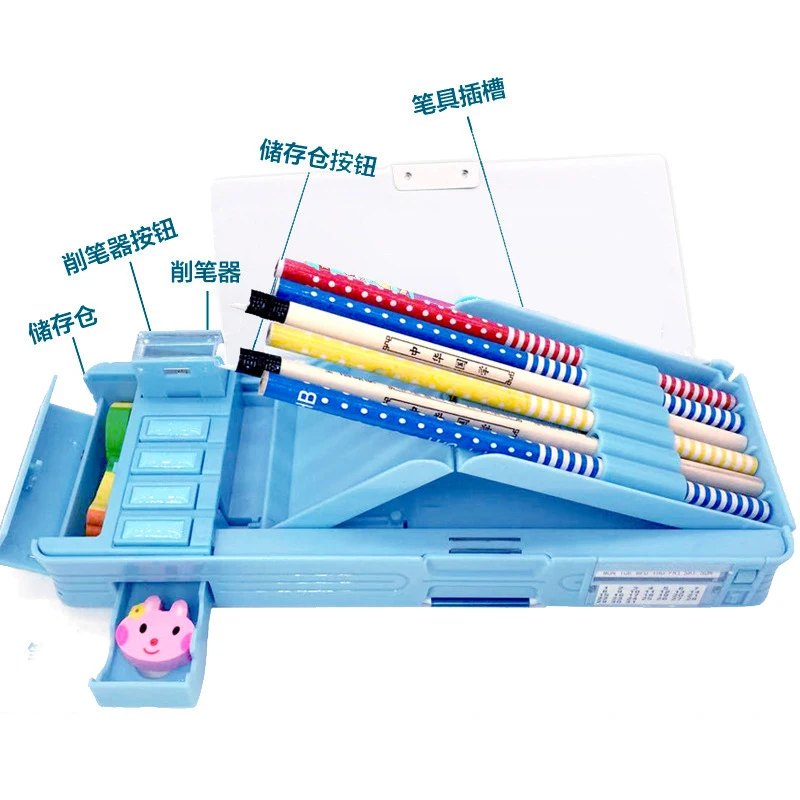 

Transformed Pupils Pencil Case Children's Pencil Case School Supplies Boy Multi-function Creative Large Capacity Pencil Box