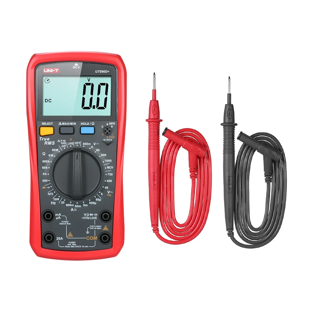 UNI-T UT890D цифровой ручной мультиметр True RMS REL AC/DC тестер частоты