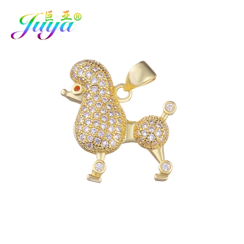 Gold Juya, сделай сам, для женщин и детей, изготовление ювелирных изделий, микро проложенный кубический цирконий, Микки, Минни, звезда, женский шарм, пудель, принадлежности для подвесок - Окраска металла: Gold