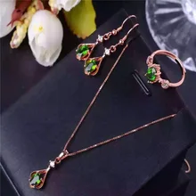 Natural diopside set inlaid jewelry wholesale S925 silver sterling silver jewelry jewelry free shipping s925 filaments shaolan craft silver inlaid huang yusui pendant in front of blessing silver supply