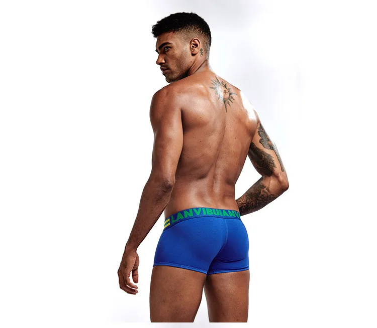 Men Breathable Boxers Soft Cotton Boxers Underwear Men Underpant U Convex Pouch  Men's Underwear Shorts Slips Cueca sexy guy underwear