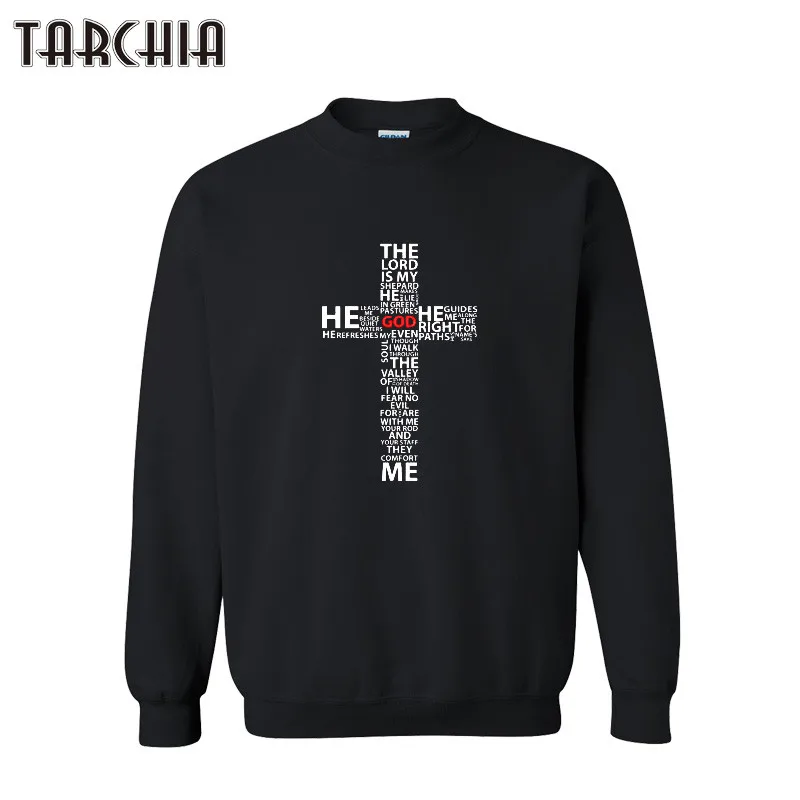 TARCHIA Men CROSS Printed Sweatshirt Hip Hop Casual Hoodies Brand Streetwear Rock Pullover Tops Tracksuit Hoody | Мужская одежда