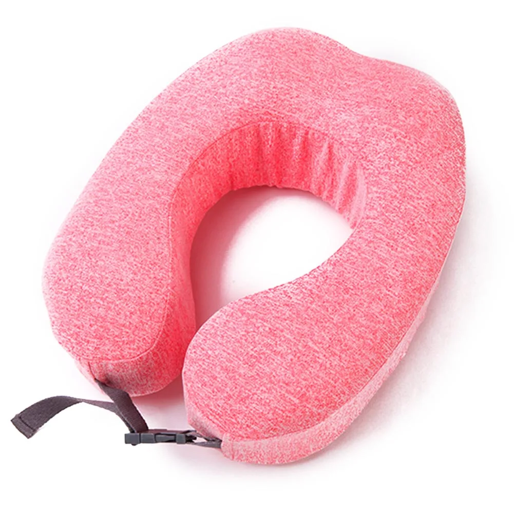 Memory Foam u-образная дорожная подушка для шеи опорная подушка для авиаперелетов YU-Home - Цвет: rose red