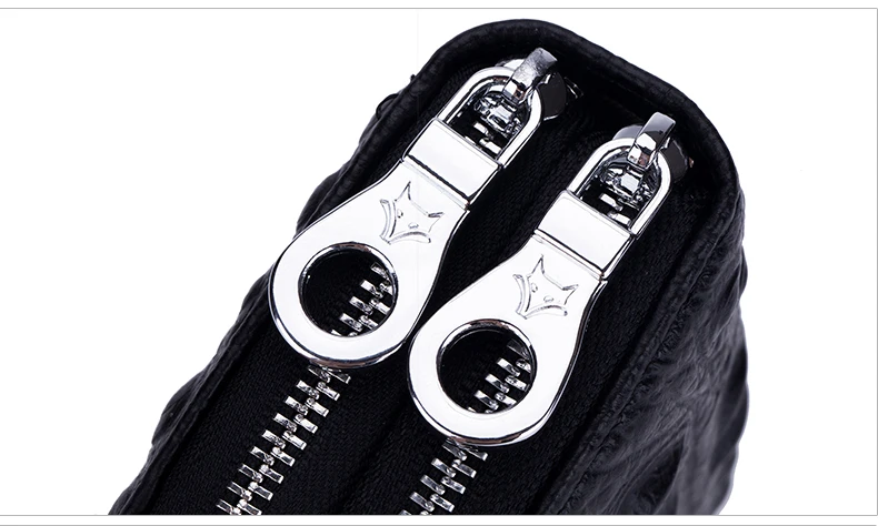 Lomelobo Lady Alligator Card Wallet Genuine Leather Girls Dual Zipper Coin Purse Women Card Holder Female Credit ID Cards Wallets HCL3257 Details (08)