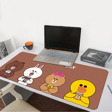 Милый коричневый медведь, игровой коврик для мыши, Противоскользящий коврик для мыши из натурального каучука, коврик для клавиатуры, Настольный коврик для ноутбука, компьютера, геймера, коврик для мыши
