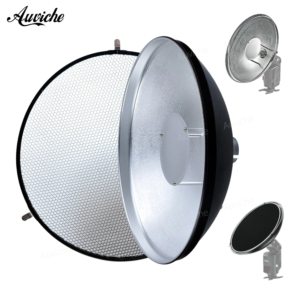 

Godox Beauty Dish AD-S3 with Grid AD-S4 Flash Diffuser for WITSTRO Speedlite Flash AD180 AD200 AD360 AD360II