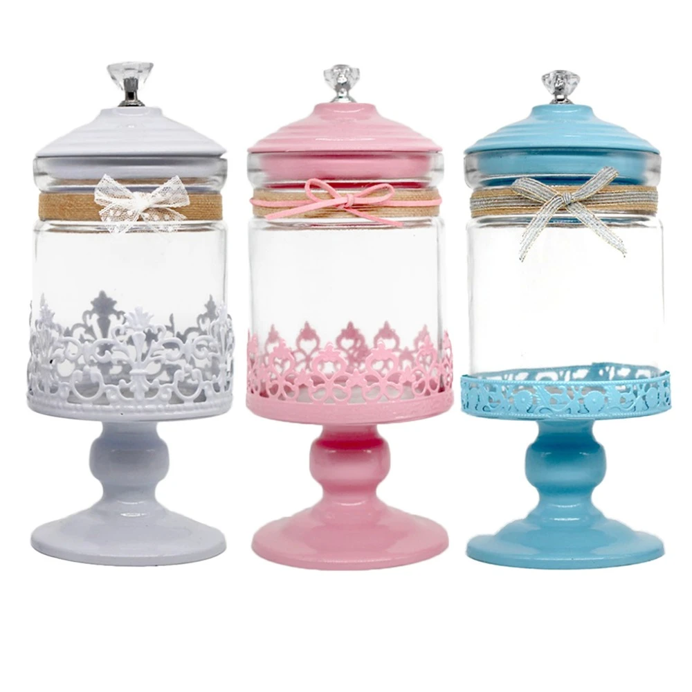 Christmas Candy Jars Transparent Glass Jar Home Candy Bottles Dust Proof Halloween Candy Jar Wedding Dessert Storage Glass Box Storage Bottles Jars Aliexpress