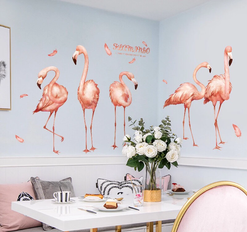

Emerra Creative Ins Wallpaper self-adhesive Pink Girl's Heart wall, Flamingo gorgeous